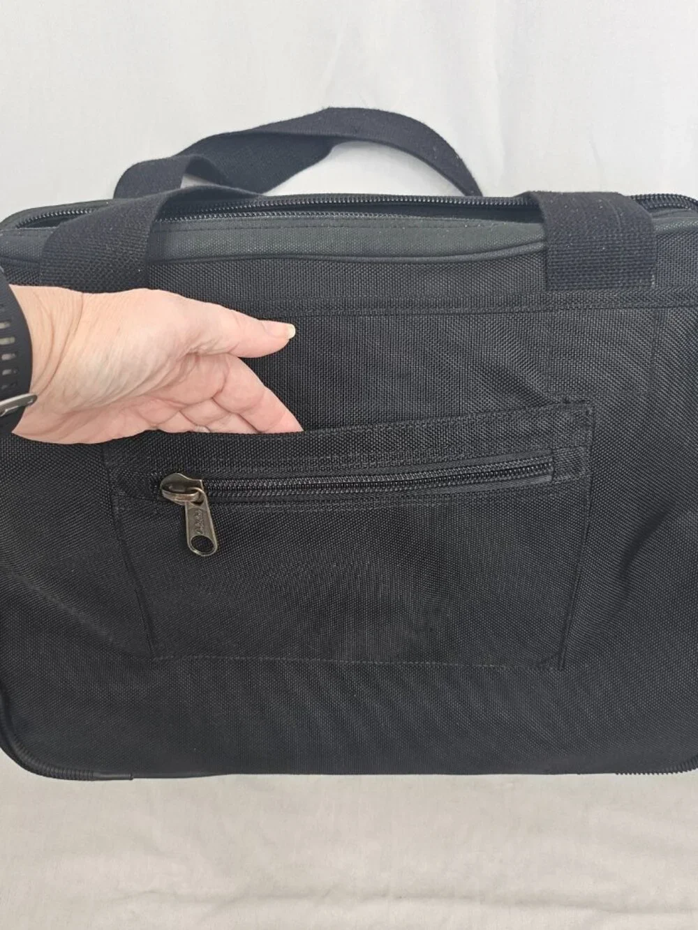 Cabela's | Canvas Leather Messenger Laptop Travel Bag | Black
